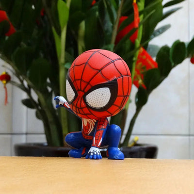 Marvel Avengers Spider Man Cute Action Figure Posture Anime Decoration Collection Figurine Toy Model Ornaments Children Gift