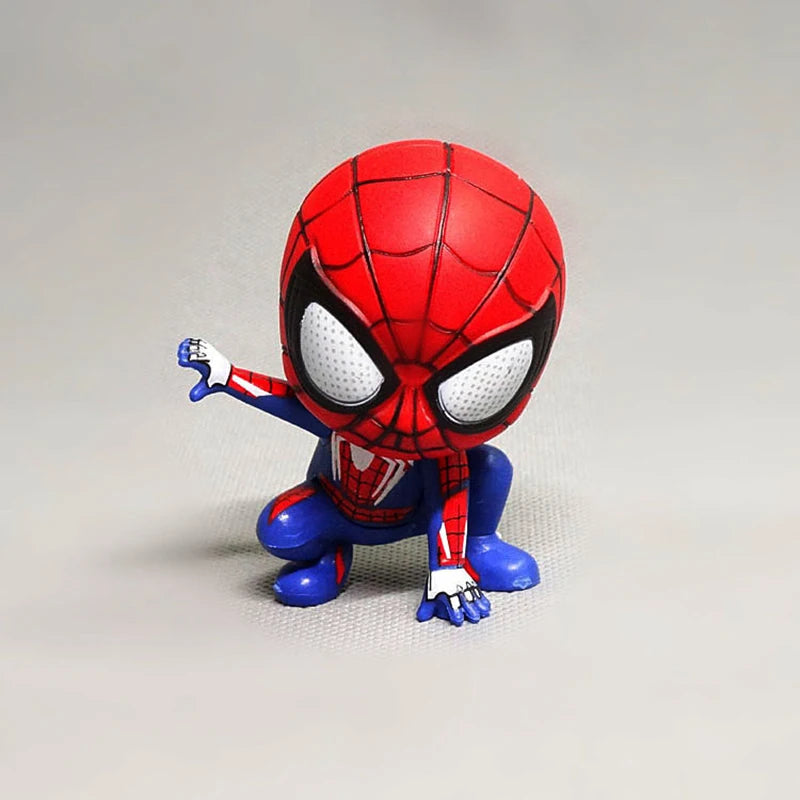 Marvel Avengers Spider Man Cute Action Figure Posture Anime Decoration Collection Figurine Toy Model Ornaments Children Gift