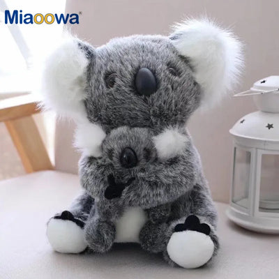 1pc Kawaii Simulation Australia Koala Plush Toy Stuffed Animal Doll Mom Baby Kids Infant Girls Toys Birthday Gift Home Decor