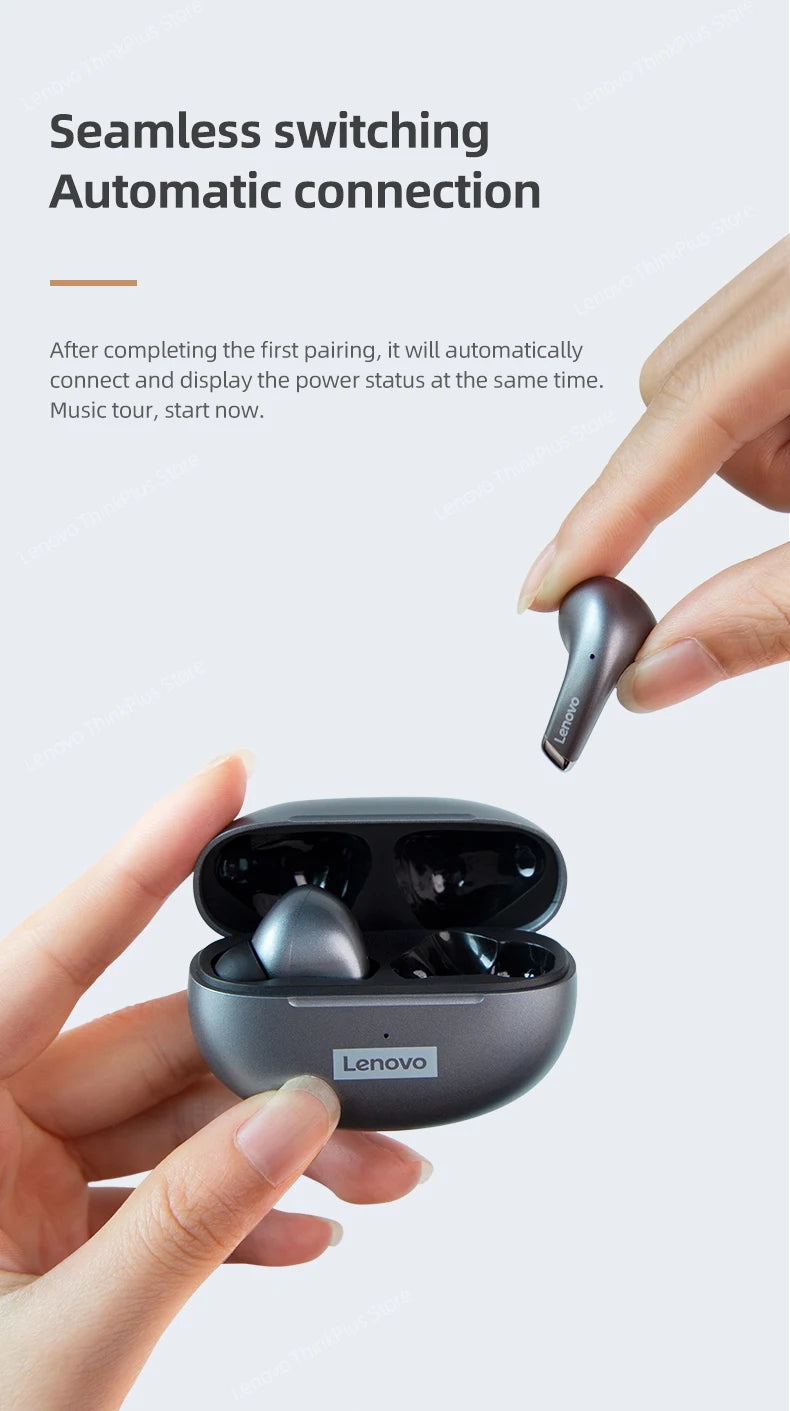 Original Lenovo LP5 Wireless Bluetooth Earphone Fast Charging Long Endurance HD Call With Microphone Sports Waterproof Headset