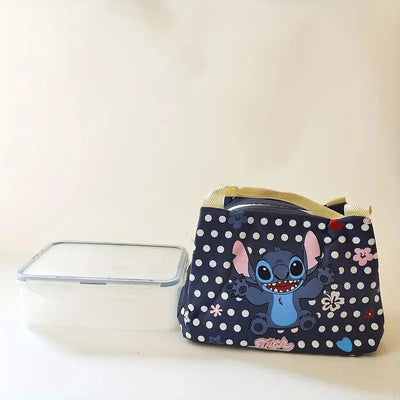 Stitch Anime Insulated Lunch Bag, Thermal Lunch Box Satchel Bag For Office, Picnic, Beach, Travel, Cute Cartoon Lunch Bag