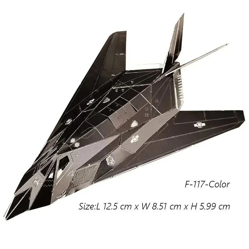 3D Metal Puzzle Air Force J-20 J-10B Fighter KA-50 RAH-66 VF-1S DIY Handmade Assembly Model Jigsaw Puzzle Toys For Adult Kids