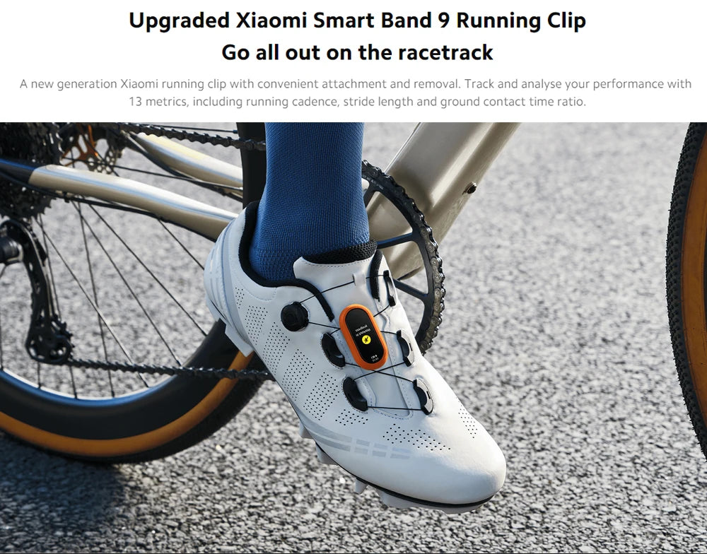 Global Version Xiaomi Smart Band 9 1.62'' AMOLED Supports 150+ sports modes 21-day battery life* sleep SpO₂ monitoring* band