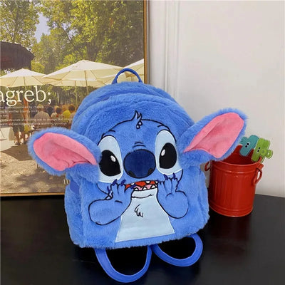 Disney New Lilo & Stitch Plush Toys Kawaii Plush Messenger Bag Girl Handbag Anime Stuffed Toys Children Cartoon Plushie Soft Bag