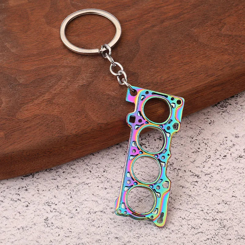 Creative Gear Head Keychain Speed Gearbox Keyring for Car Key Turbo Hub Brake Disc Pendant Shock Absorber Keys New Wholesale