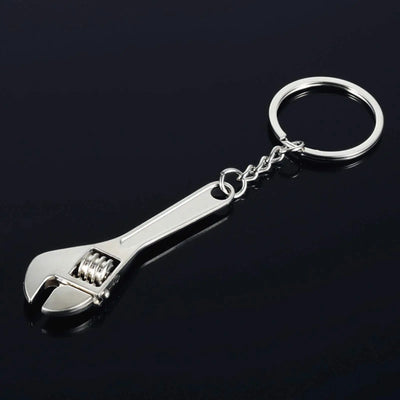 Mini Wrench Creative Simulation Wrench Keychain Solid Metal Tool Key Ring Gift Adjustable Pocket Tool Convenient Wrench Gift