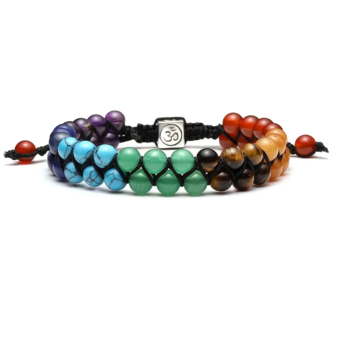 New 7 Chakra Treatment Crystal Men Bracelet Yoga Stone Adjustable Beads Bracelet Meditation Relaxation Anxiety Women's Bracele