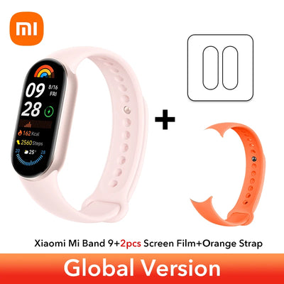 الإصدار العالمي من سوار Xiaomi Smart Band 9 مقاس 1.62 بوصة AMOLED يدعم أكثر من 150 وضعًا رياضيًا وعمر بطارية يصل إلى 21 يومًا ومراقبة النوم SpO2* سوار