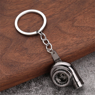 Creative Turbo Hub Keychain Classic Mini Meatl Auto Parts Pendant Key Ring Men Car Key Holder Gifts