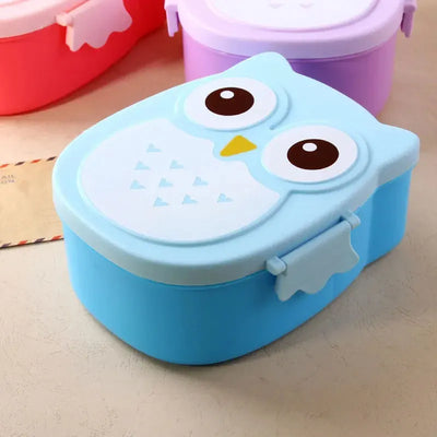 Portable Plastic Children Students Lunch Box Bento Box Food Container Carton Dinnerware Cutlery Food Container