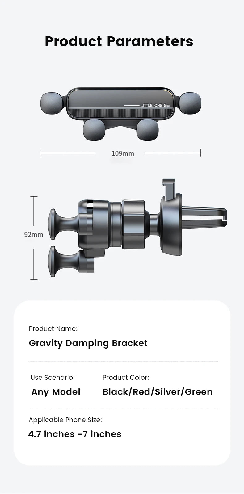 حامل هاتف للسيارة من Olaf Gravity، مشبك تثبيت على فتحة تهوية السيارة، حامل للهاتف المحمول، يدعم نظام تحديد المواقع العالمي (GPS)، لهاتف iPhone 13 12 Pro، لهاتف Xiaomi Samsung