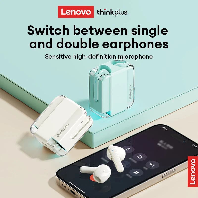 Choice Original Lenovo LP51 Tws Wireless Bluetooth V5.4 Earphones Haft-In-Ear Ergonomic Earbuds Long Standby Headphones