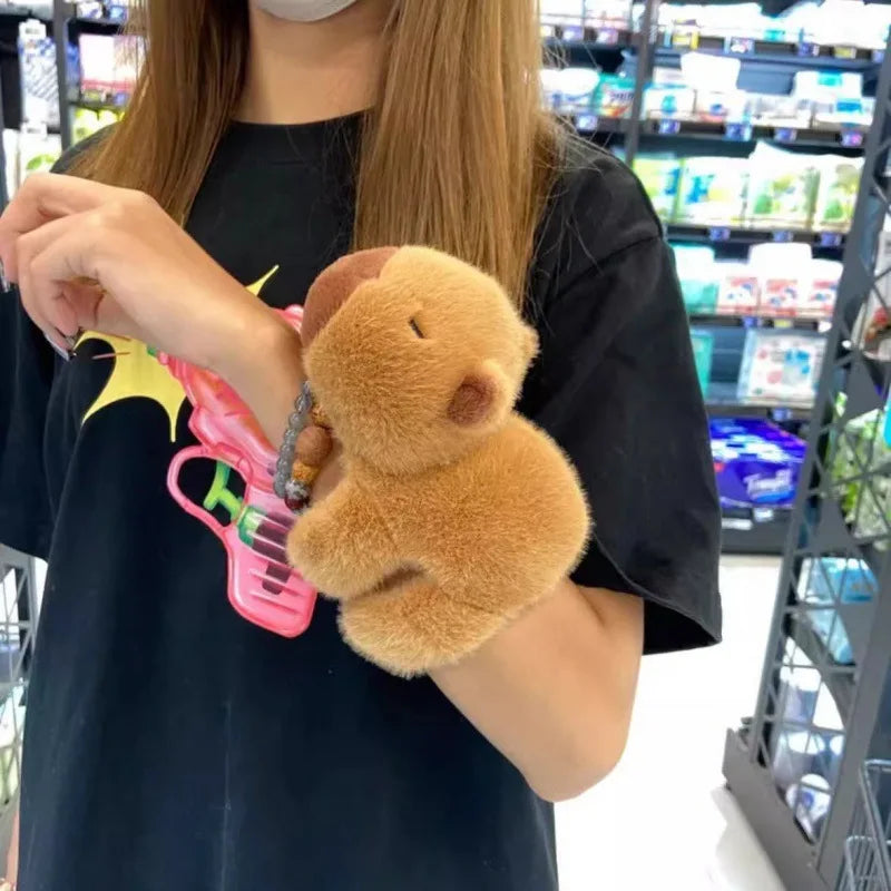 Animal Slap Bracelets Capybara Plush Toy Stuffed Animals Huggers Slap Toy Animal Wristband Interactive Toy Figures Kids Gifts