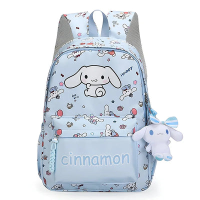 مجموعة حقيبة ظهر من سلسلة Cinnamoroll، حقيبة مدرسية برسومات كرتونية أنمي، حقيبة ظهر يومية كبيرة الحجم، حقيبة ظهر للسفر والتنقل للطلاب والأطفال