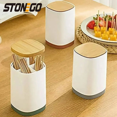 Toothpick Box Semi-automatic Toothpick Holder Home Personalized Creative Cotton Swab Box Toothpick Box Storage Box