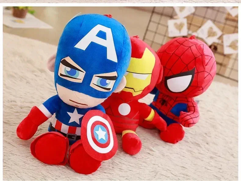 25/35cm Marvel Spiderman Plush Toy Soft Stuffed Cartoon Stuffed Doll Large Plush Boy Cloth Doll Pillow Kid Christmas Gift