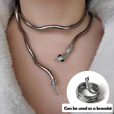 Snake Creative Jewelry Can Be Used As Necklace and Bracelet Personalized HotGirl Snake Wrap Women's Necklace Halloween Jewelry