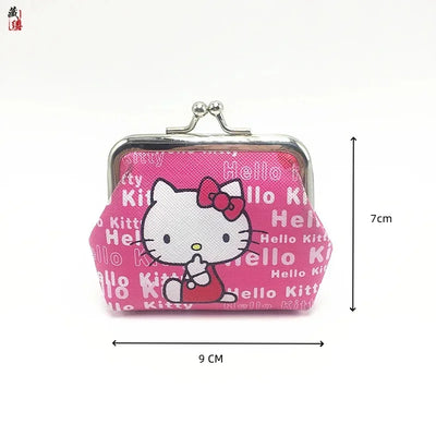 Hello Kitty Cartoon Coin Pouch Purse Sanrio Creative Small Wallet Wholesale My Melody Bags girls purse Kawaii Wallet Kid Purses