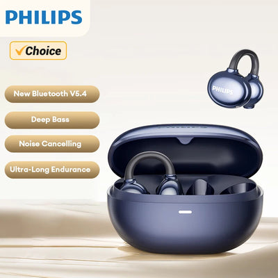 سماعات أذن ستيريو TAT3469 لاسلكية أصلية من Philips بتقنية البلوتوث V5.4 مقاومة للماء وسماعات أذن رياضية طويلة الأمد للألعاب