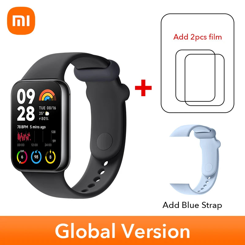 الإصدار العالمي الجديد من سوار Xiaomi Smart Band 8 Pro بشاشة AMOLED مقاس 1.74 بوصة وعمر بطارية يصل إلى 14 يومًا 5ATM مقاوم للماء