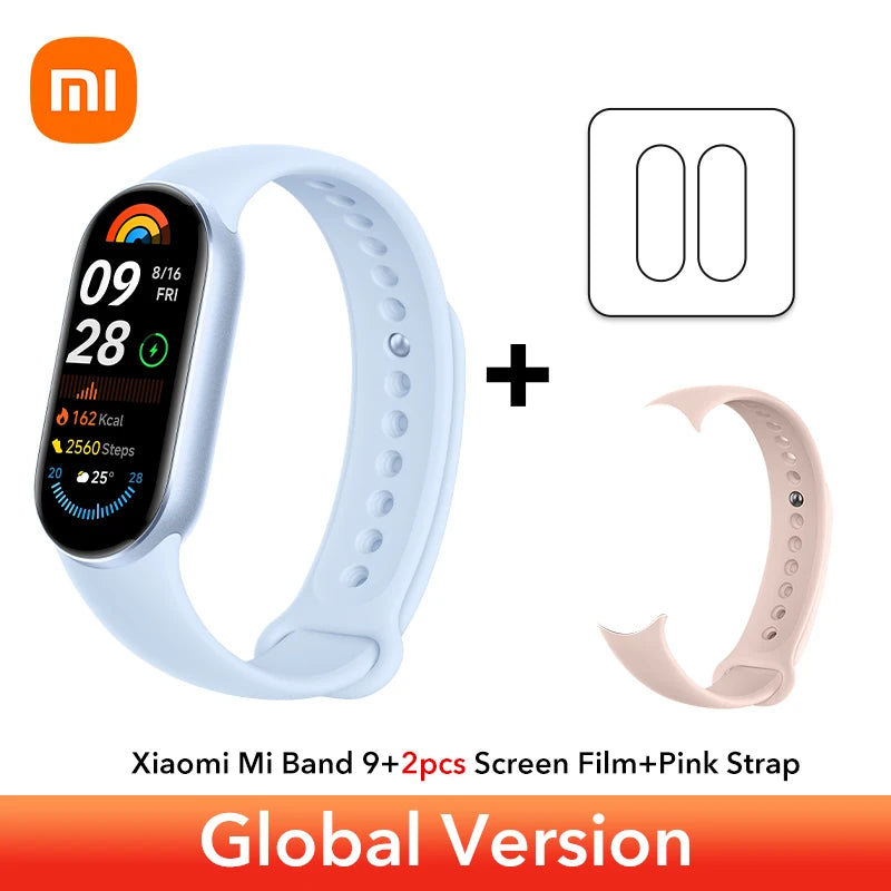 الإصدار العالمي من سوار Xiaomi Smart Band 9 مع أكثر من 150 وضعًا رياضيًا وشاشة AMOLED مقاس 1.62 بوصة وإطار معدني ملون ومراقبة الأكسجين في الدم طوال اليوم