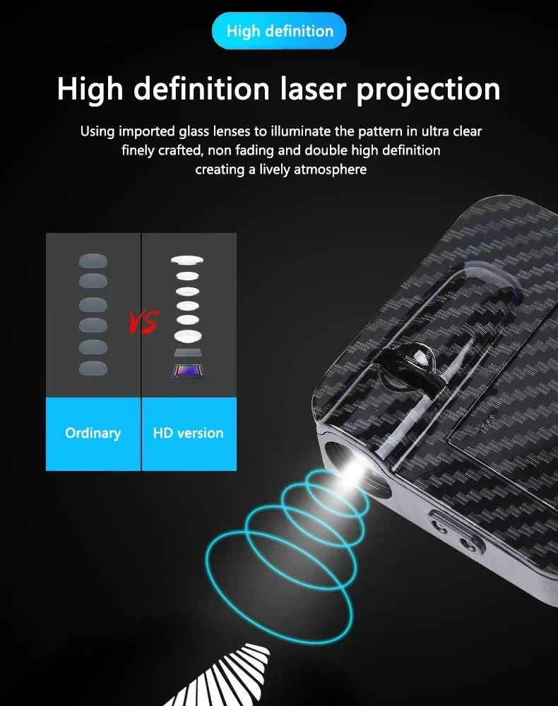 قطعتان من مصابيح LED عالية الدقة لأبواب السيارات على شكل أجنحة الملاك اللاسلكية للترحيب بالديكور الداخلي مصباح ظل السيارة ملحقات أدوات جهاز العرض