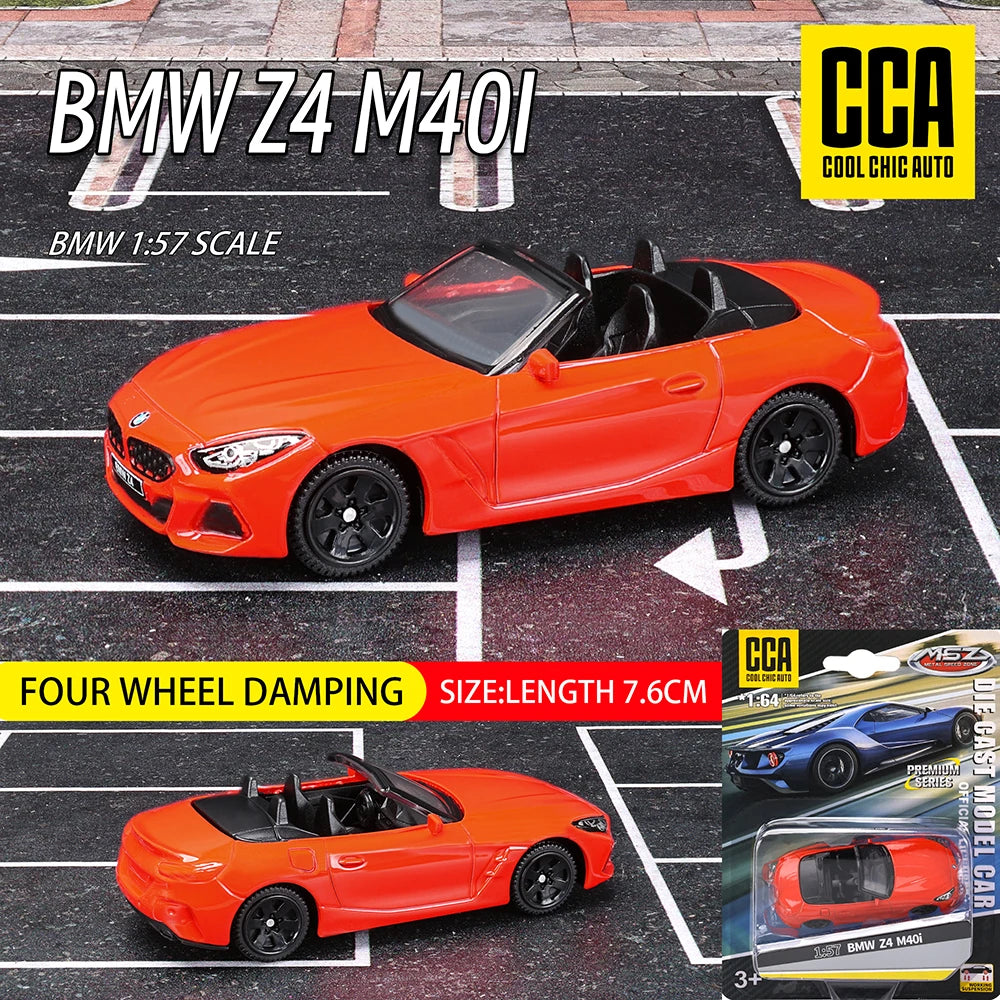 سيارة كلاسيكية من CCA MSZ بمقياس 1:64 من طراز BMW M4/M4 GT3/Z4 M40i/M850i، نموذج سيارة ثابت مصنوع من سبائك معدنية، مجموعة نماذج سيارات هدية