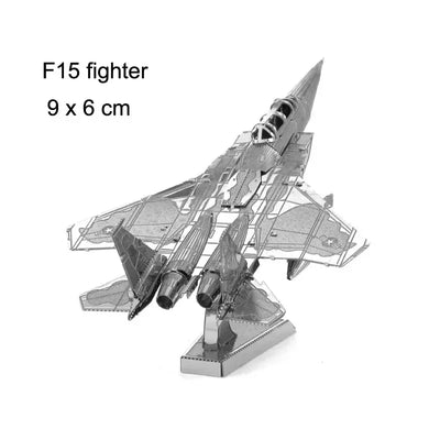 3D Metal Puzzles Military J-20 J-10B SU-34 KA-50 Fighter UFO RAH-66 Helicopter DIY Handmade Assemble Model Jigsaw Puzzles