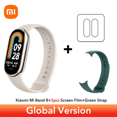 الإصدار العالمي من سوار Xiaomi Band 8 AMOLED مقاس 1.62 بوصة وعمر بطارية طويل للغاية يصل إلى 16 يومًا وسوار ذكي مزود بأكثر من 150 وضعًا رياضيًا