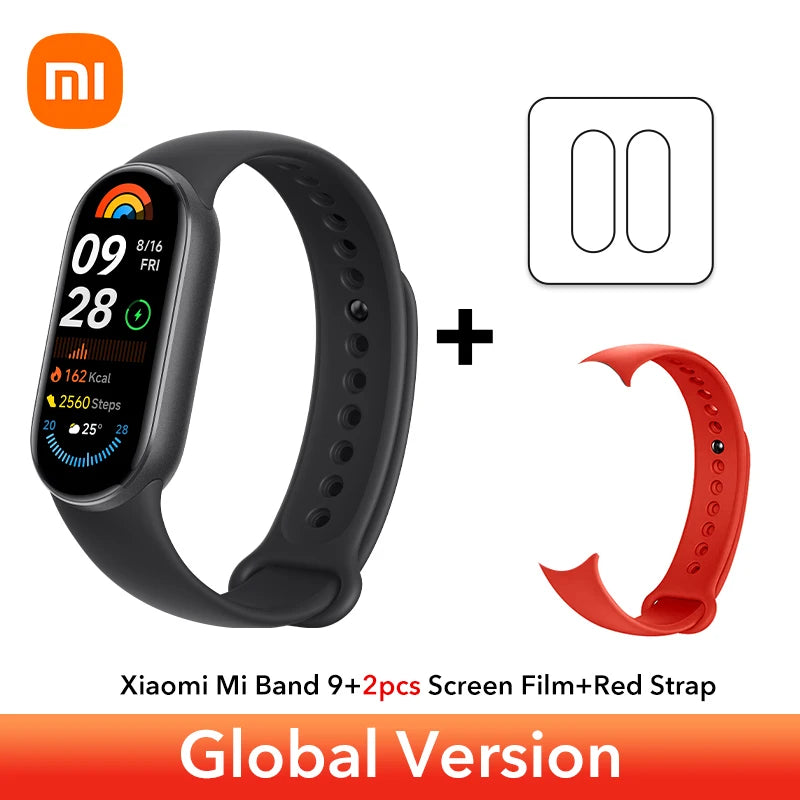 الإصدار العالمي من سوار Xiaomi Smart Band 9 مع أكثر من 150 وضعًا رياضيًا وشاشة AMOLED مقاس 1.62 بوصة وإطار معدني ملون ومراقبة الأكسجين في الدم طوال اليوم