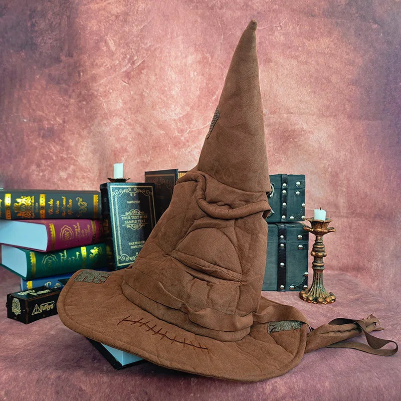 Fashion Movies Witch Wizard Hat Potters Sorting Hat Leather Halloween Party Props Dress Up Hat Men Cosplay Costume Accessories