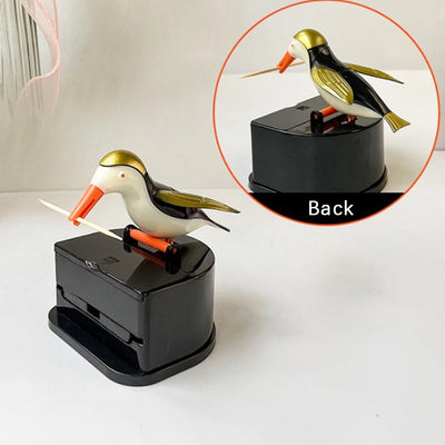 Creative Toothpick Holder Cartoon Small Bird Toothpick Container Press Toothpick Dispenser Storage Box Automatic Kitchen