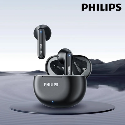 سماعات أذن TAT1199 اللاسلكية الأصلية من Philips بتقنية البلوتوث V5.4 مع خاصية إلغاء الضوضاء وسماعات الألعاب المقاومة للماء