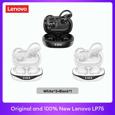 Original Lenovo LP75 2/3/5pcs TWS Bluetooth V5.3 Headphones Wireless LED Digital Display Earphones Low Latency Gaming Headset