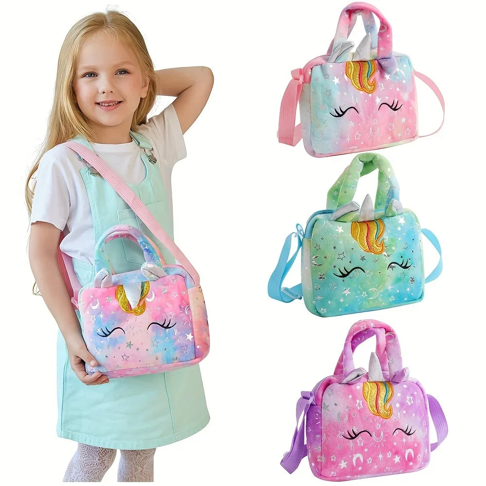 Sweet Unicorn Handbags For Girls Lovely Kids Crossbody Bag Children Gift Little Girl Small Purse