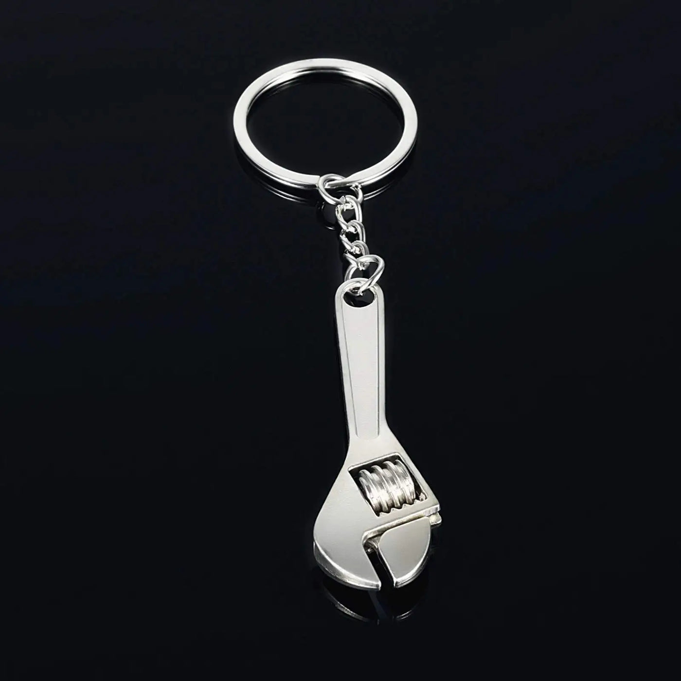 Mini Wrench Creative Simulation Wrench Keychain Solid Metal Tool Key Ring Gift Adjustable Pocket Tool Convenient Wrench Gift