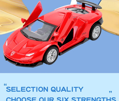 Alloy Sports Car Toy Super Sports Car Sliding Door Retractable Car Structure Model Children Toy Boy Gift