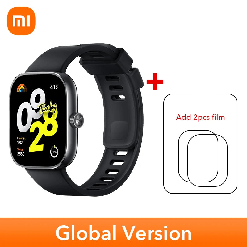 Global Version Xiaomi Redmi Watch 4 Smart Watch 1.97'' AMOLED Blood Oxygen Heart Rate Monitor Support Bluetooth Phone Call GPS