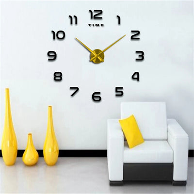 2023 Modern Design Large Wall Clock 3D DIY Quartz Clocks Fashion Watches Acrylic Mirror Stickers Living Room Home Decor Horloge