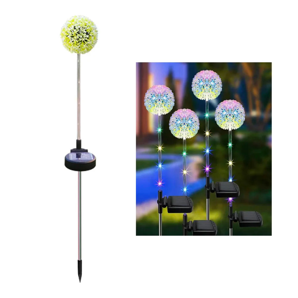 Outdoor Solar Dandelion Light with 2 Modes Solar Garden Lights IP65 Waterproof Decoration Light for Garden Lawn Yard Wedding