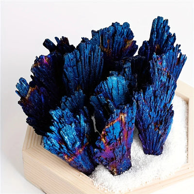 Kong quelan tail flame plume black tourmaline crystal cluster-original stone, handicraft electroplating mineral specimen