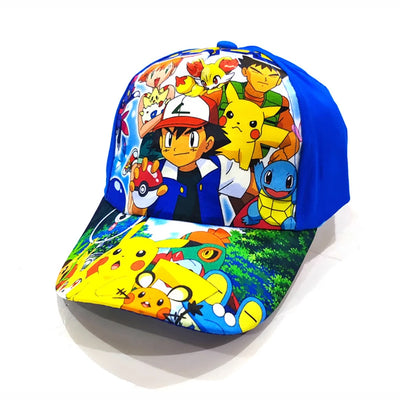 Pokemon Baseball Cap Pikachu Beach Anime Character Funny Hat Outdoor Sports Ultraviolet Sunhat Kawaii Kids Toys Birthday Gift