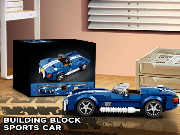 312PCS AC COBRA Car Building Block Set Creative City Vehicle Diy Car Model Bricks Desktop Display Toys For Kids Holiday Gifts