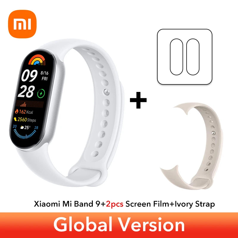 Global Version Xiaomi Smart Band 9 1.62'' AMOLED Supports 150+ sports modes 21-day battery life* sleep SpO₂ monitoring* band