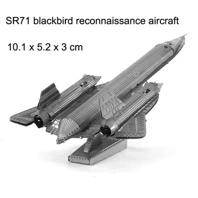 3D Metal Puzzles Military J-20 J-10B SU-34 KA-50 Fighter UFO RAH-66 Helicopter DIY Handmade Assemble Model Jigsaw Puzzles