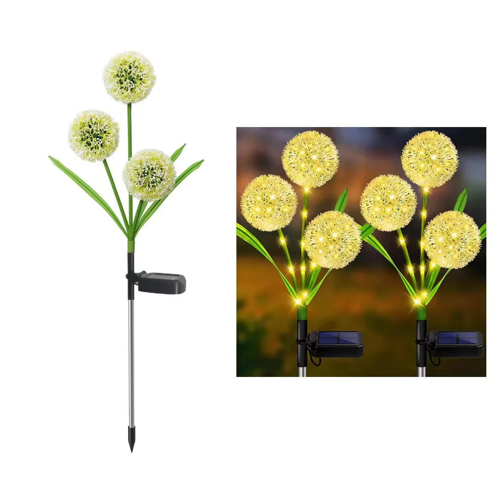 Outdoor Solar Dandelion Light with 2 Modes Solar Garden Lights IP65 Waterproof Decoration Light for Garden Lawn Yard Wedding