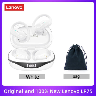 Original Lenovo LP75 TWS Bluetooth V5.3 Headphones Wireless LED Digital Display Earphones Noise Reduction Waterproof Headset New