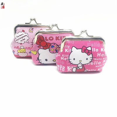 محفظة نقود صغيرة إبداعية من Sanrio للبيع بالجملة على شكل شخصية Hello Kitty Cartoon محفظة بنات My Melody Bags محفظة Kawaii محفظة أطفال