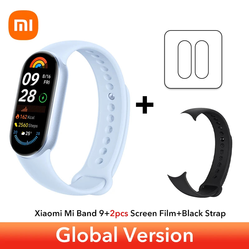 Fast Shipping Global Version Xiaomi Smart Band 9 1.62''AMOLED 150+ sports modes 21-day battery life* sleep SpO₂ monitoring* band