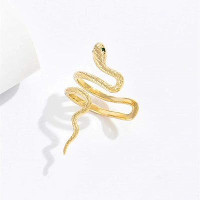 1PC Hip Hop 3D Snake Shape Clip-On Earring For Women Exquisite Rhinestone Shiny Zinrcon Snake Eyes Trendy Party Jewelry